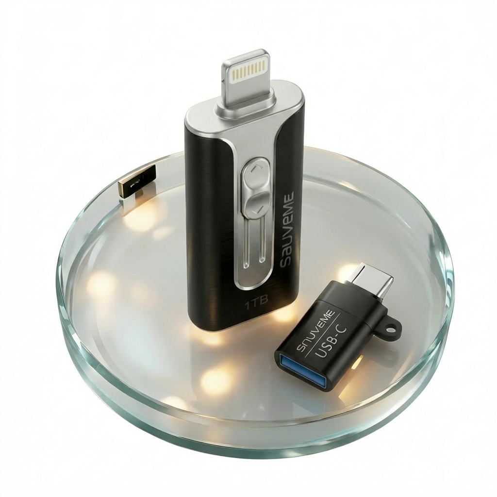 SauveMe | Clé de Sauvegarde Universelle 1 To (iPhone, Android, PC)